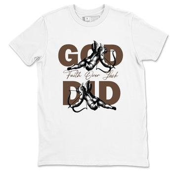 Best Christmas gifts for sneakerheads - Sneaker Tees To Match Air Jordan 4 A Ma Maniere x Dark Mocha Sneakers – God Did Tee White 2