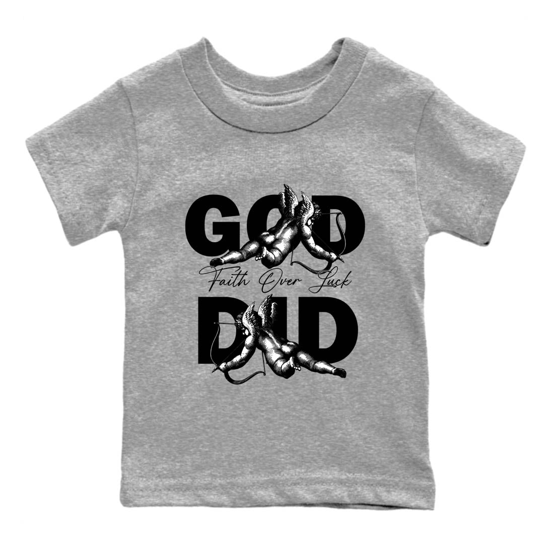 Best Sneakerfit graphic tee – Sneaker Tees To Match Air Jordan 4 Retro Black Cat Sneakers – God Did Kids T-Shirt Heather Grey 2