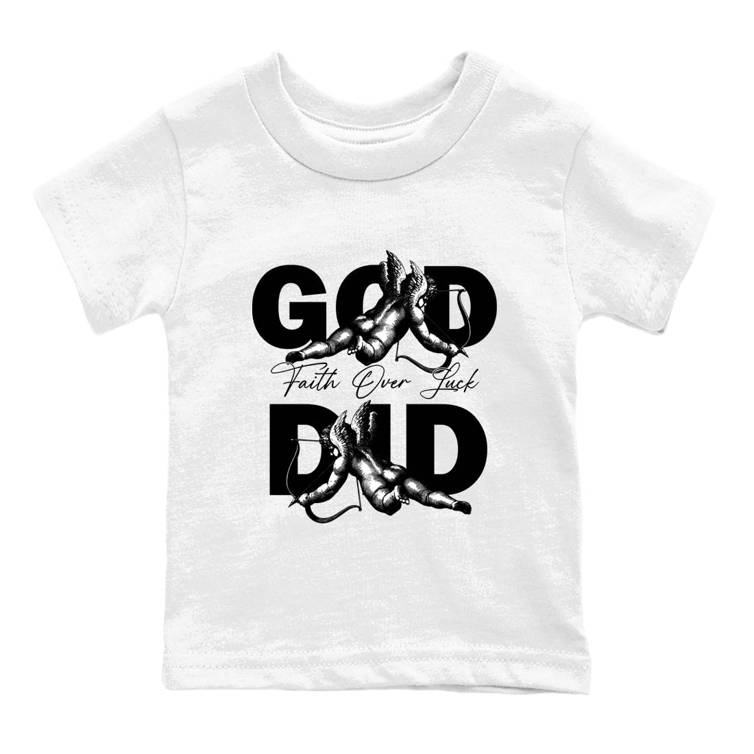 Best Sneakerfit graphic tee – Sneaker Tees To Match Air Jordan 4 Retro Black Cat Sneakers – God Did Kids T-Shirt White 2