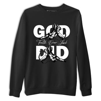 Sneaker Threads – Sneaker Tees To Match Air Jordan 4 Black Cat – God Did Graphic Tee Black 2. Perfect for Jordan releases 2025 colorways.