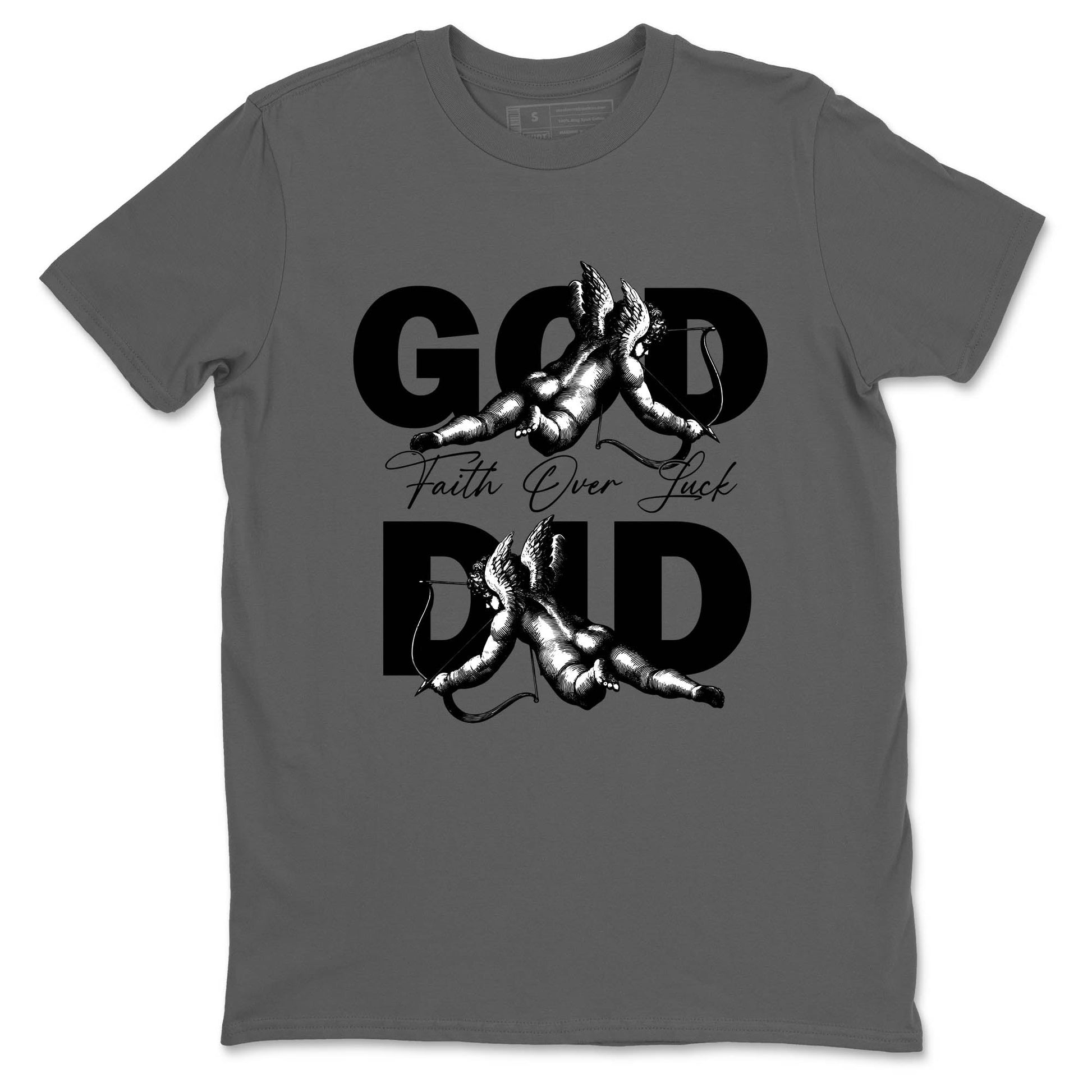 Sneaker Threads – Sneaker Tees To Match Air Jordan 4 Black Cat – God Did Graphic Tee Cool Grey 2. Perfect for Jordan releases 2025 colorways.