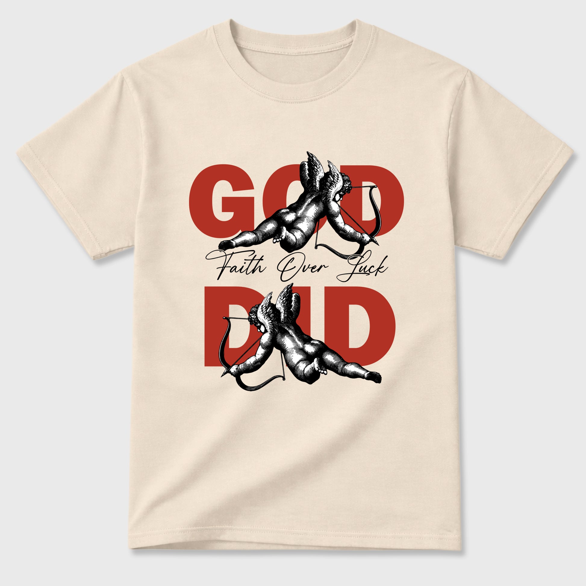 Perfect Sneakerhead Fashion Outfits – Sneaker Tees To Match Air Jordan 4 Brick After Brick Shoes – God Did Graphic Tee Natural 2