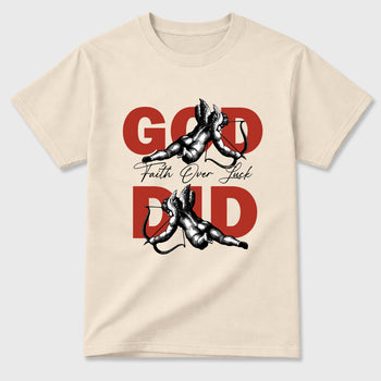 Perfect Sneakerhead Fashion Outfits – Sneaker Tees To Match Air Jordan 4 Brick After Brick Shoes – God Did Graphic Tee Natural 2