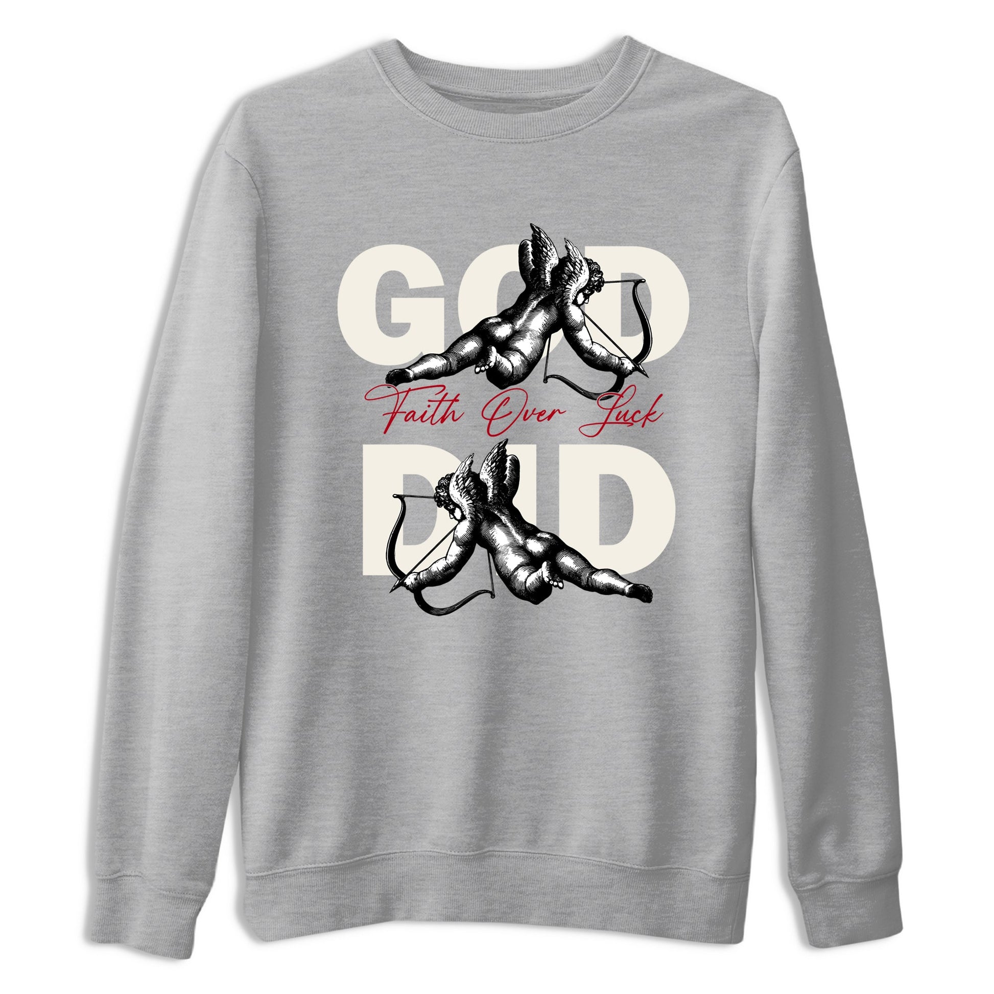 Sneaker match tees – Sneaker Tees To Match Air Jordan 4 Flight Club Shoes – God Did Tee Heather Grey 2