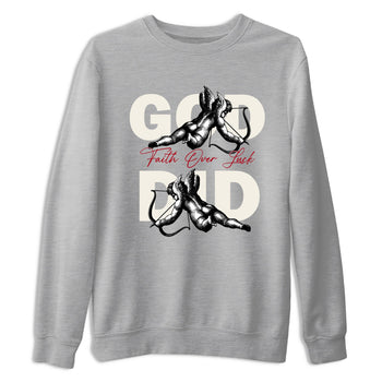 Sneaker match tees – Sneaker Tees To Match Air Jordan 4 Flight Club Shoes – God Did Tee Heather Grey 2