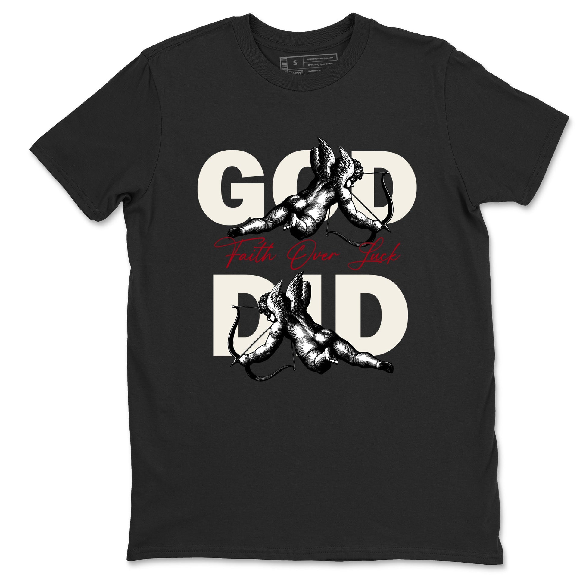 Sneaker match tees – Sneaker Tees To Match Air Jordan 4 Flight Club Shoes – God Did Tee Black 2