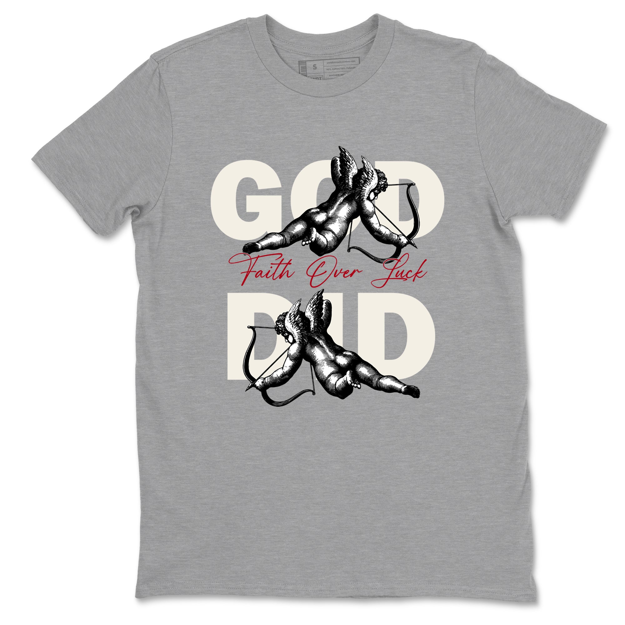 Sneaker match tees – Sneaker Tees To Match Air Jordan 4 Flight Club Shoes – God Did Tee Heather Grey 2