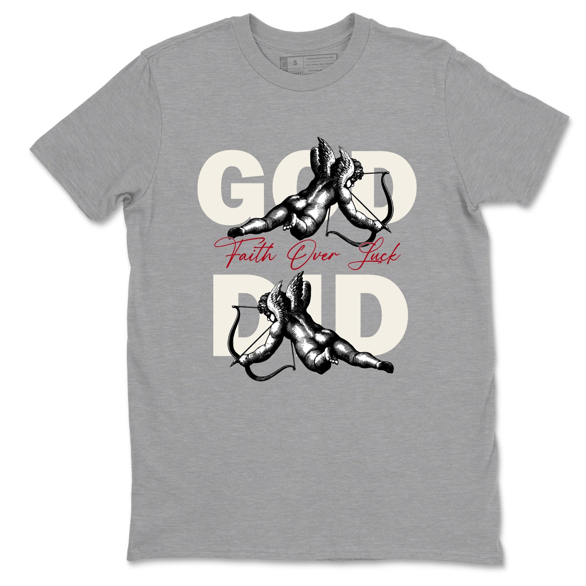 Sneaker match tees – Sneaker Tees To Match Air Jordan 4 Flight Club Shoes – God Did Tee Heather Grey 2