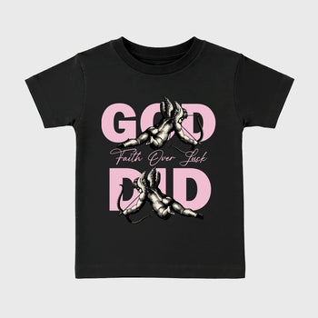 Sneaker match tees – Sneaker Tees To Match Air Jordan 4 Iced Carmine Shoes – God Did Kids T-Shirt Black 2