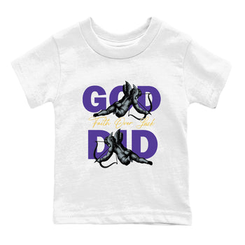 Sneaker match tees – Sneaker Tees To Match Air Jordan 4 Lakeshow Shoes – God Did Kids T-Shirt White 2