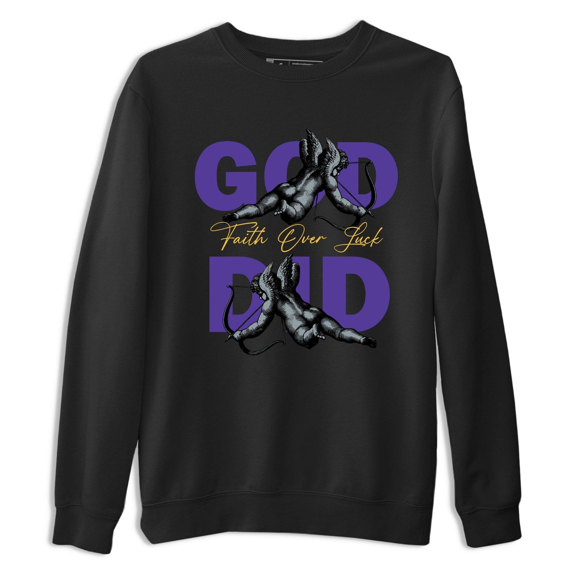 Sneaker match tees – Sneaker Tees To Match Air Jordan 4 Lakeshow Shoes – God Did Tee Black 2