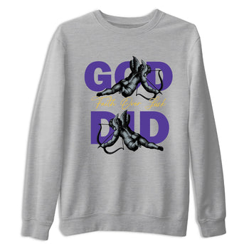 Sneaker match tees – Sneaker Tees To Match Air Jordan 4 Lakeshow Shoes – God Did Tee Heather Grey 2
