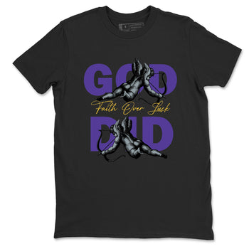 Sneaker match tees – Sneaker Tees To Match Air Jordan 4 Lakeshow Shoes – God Did Tee Black 2