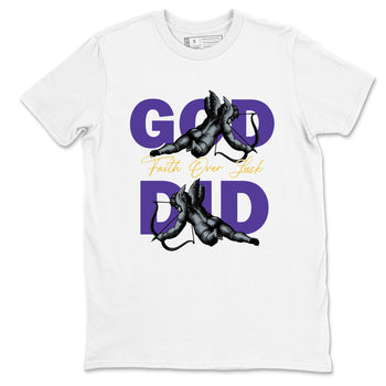 Sneaker match tees – Sneaker Tees To Match Air Jordan 4 Lakeshow Shoes – God Did Tee White 2