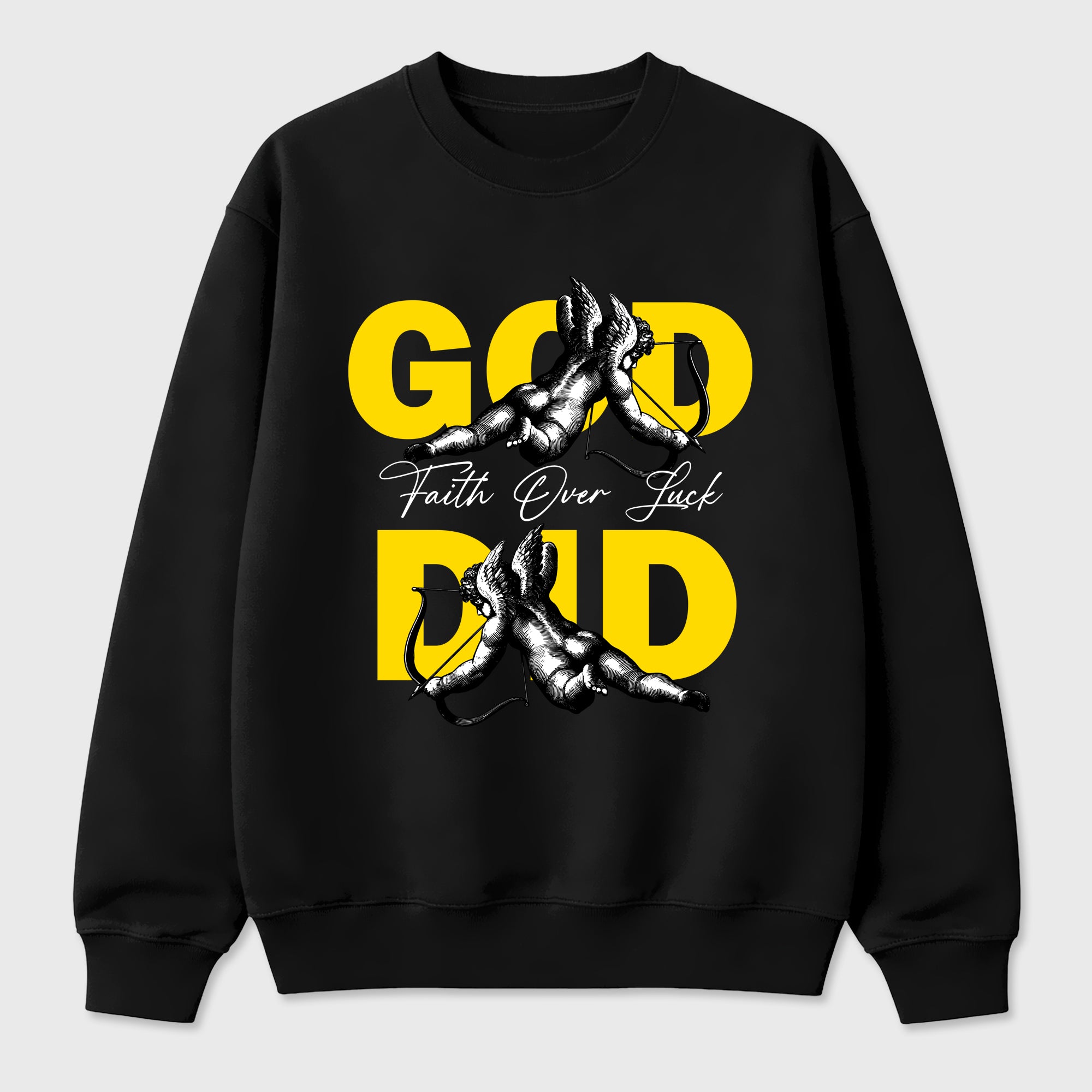 God Did Graphic T-Shirt featuring original streetwear artwork designed to match the Air Jordan 4 Tour Yellow. Black 2 Graphic Tee.