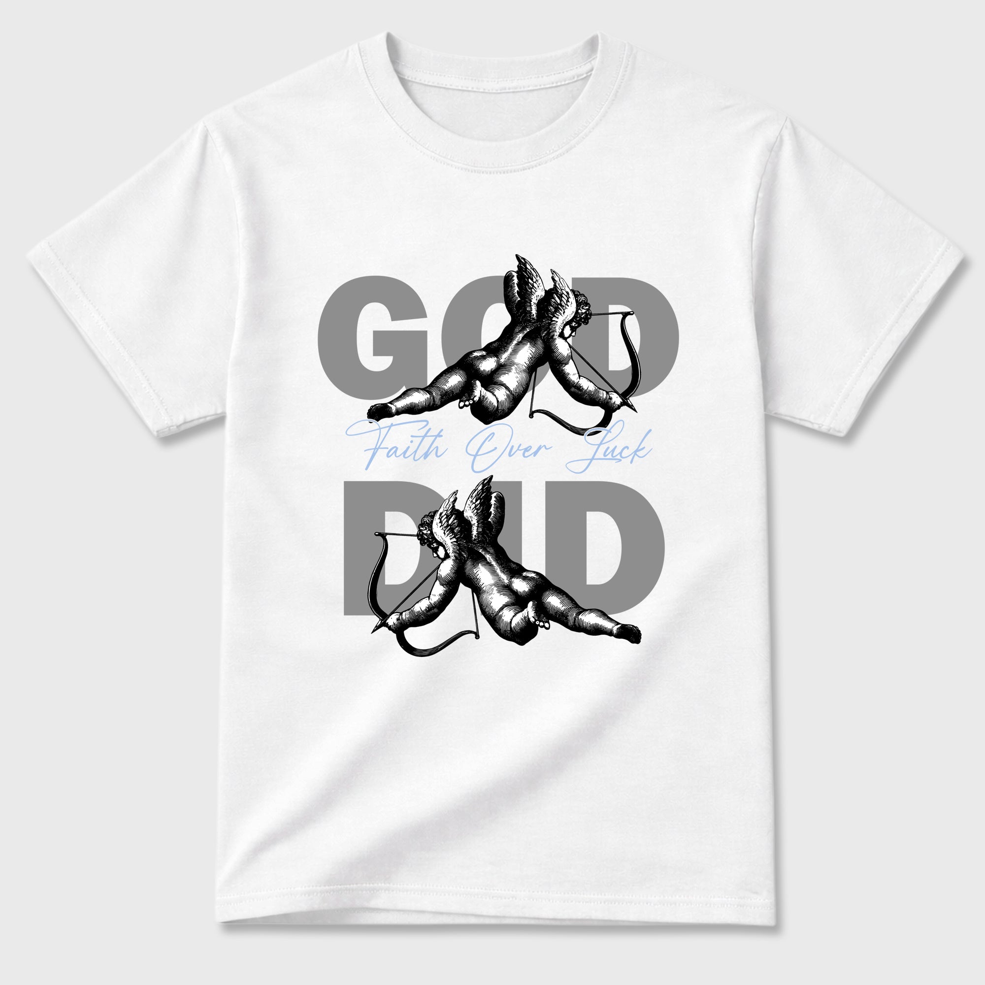 Sneaker match tees – Sneaker Tees To Match Air Jordan 5 White Metallic Shoes – God Did Tee White 2