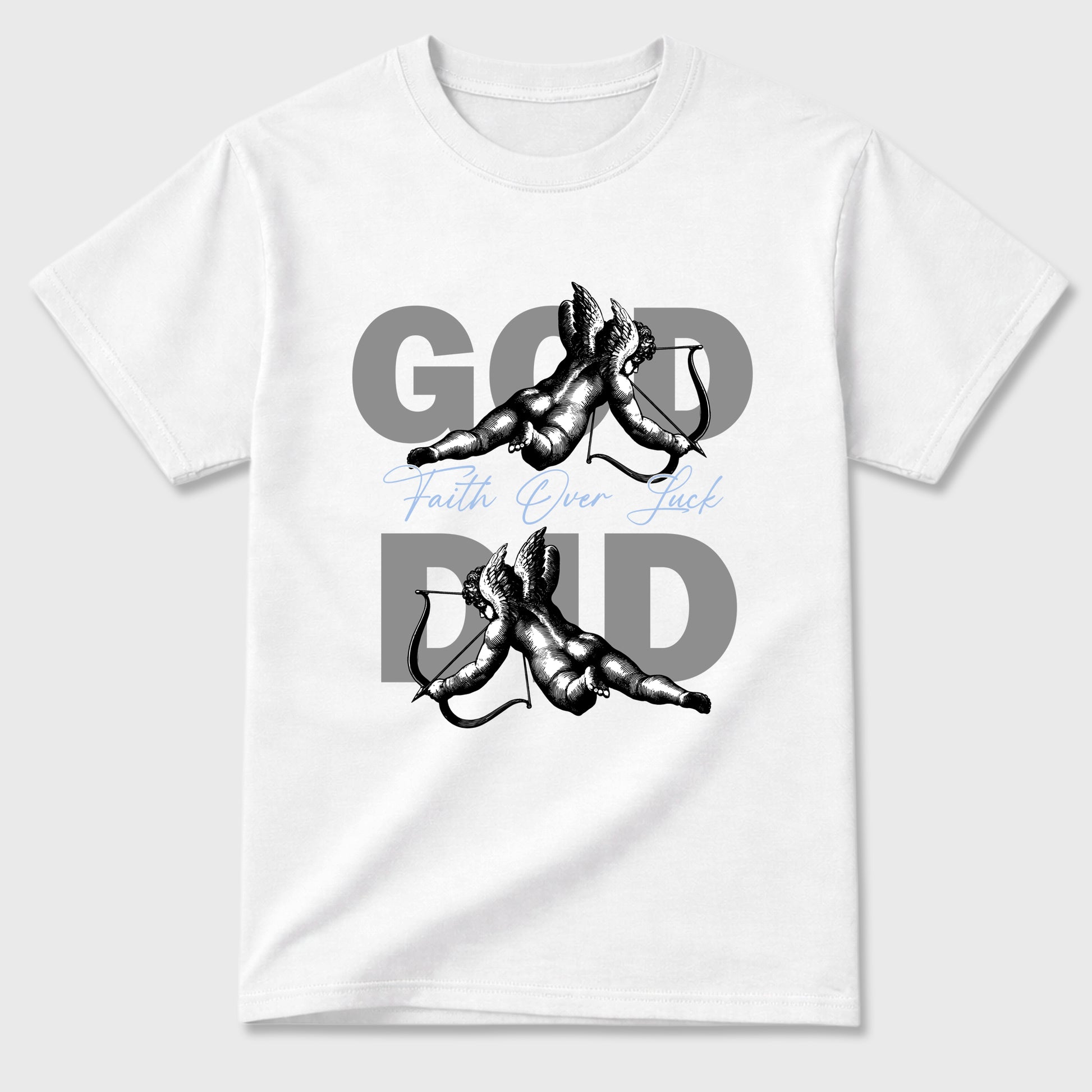 Sneaker match tees – Sneaker Tees To Match Air Jordan 5 White Metallic Shoes – God Did Tee White 2