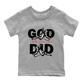 Sneaker match tees – Sneaker Tees To Match Air Jordan 6 Reverse Infrared Shoes – God Did Kids T-Shirt Heather Grey 2