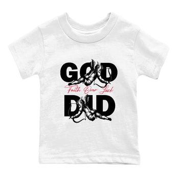Sneaker match tees – Sneaker Tees To Match Air Jordan 6 Reverse Infrared Shoes – God Did Kids T-Shirt White 2