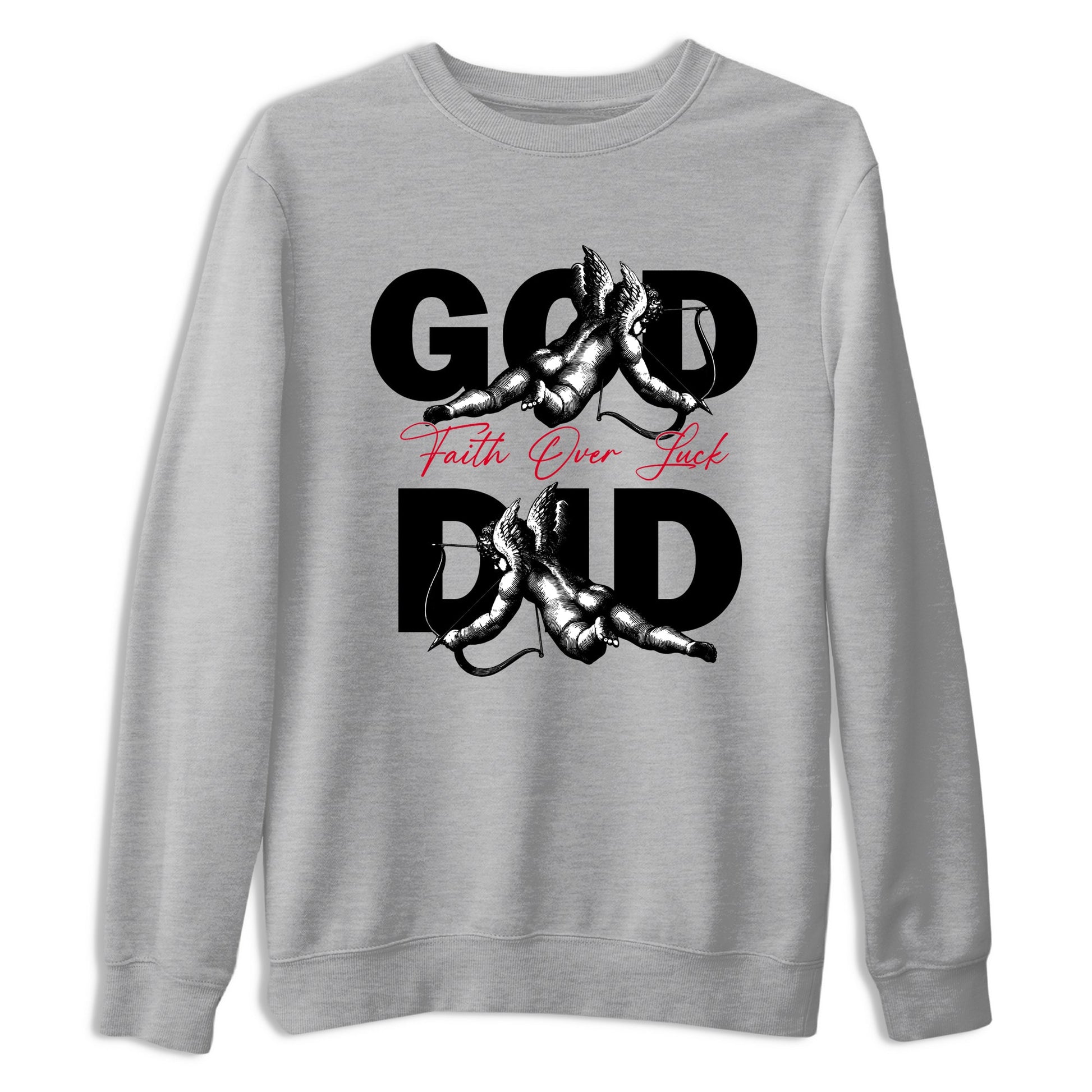 Sneaker match tees – Sneaker Tees To Match Air Jordan 6 Reverse Infrared Shoes – God Did Tee Heather Grey 2