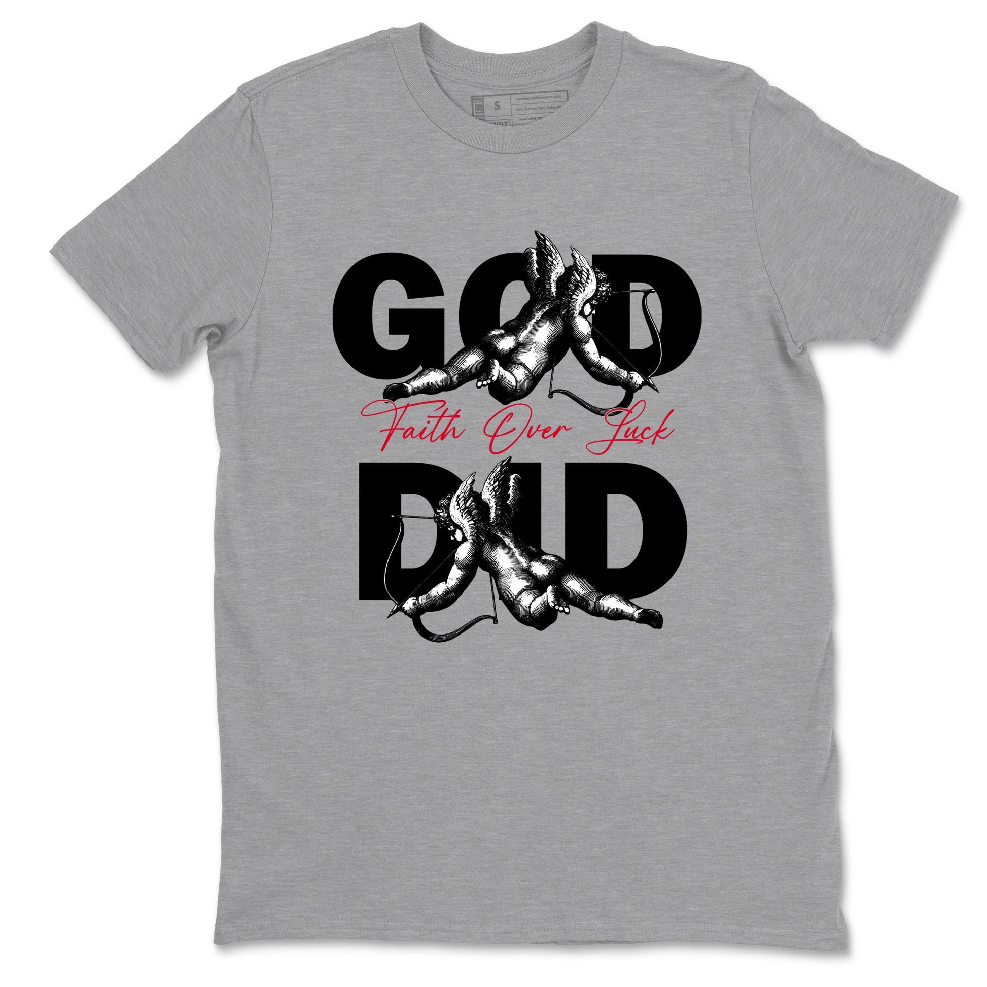 Sneaker match tees – Sneaker Tees To Match Air Jordan 6 Reverse Infrared Shoes – God Did Tee Heather Grey 2