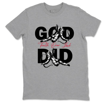 Sneaker match tees – Sneaker Tees To Match Air Jordan 6 Reverse Infrared Shoes – God Did Tee Heather Grey 2