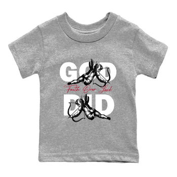 Sneaker Threads – Sneaker Tees To Match Air Jordan 8 Bunny – God Did Youth Graphic Tee Heather Grey 2. Perfect for Jordan releases 2025 colorways.