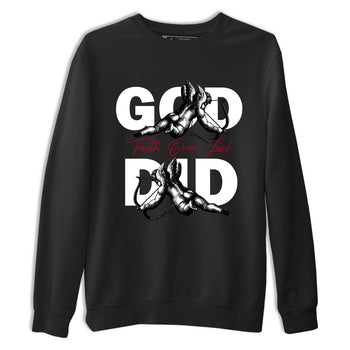 Sneaker Threads – Sneaker Tees To Match Air Jordan 8 Bunny – God Did Graphic Tee Black 2. Perfect for Jordan releases 2025 colorways.