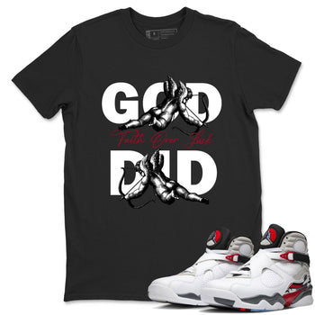 Sneaker Threads – Sneaker Tees To Match Air Jordan 8 Bunny – God Did Graphic Tee Black 1. Perfect for Jordan releases 2025 colorways.
