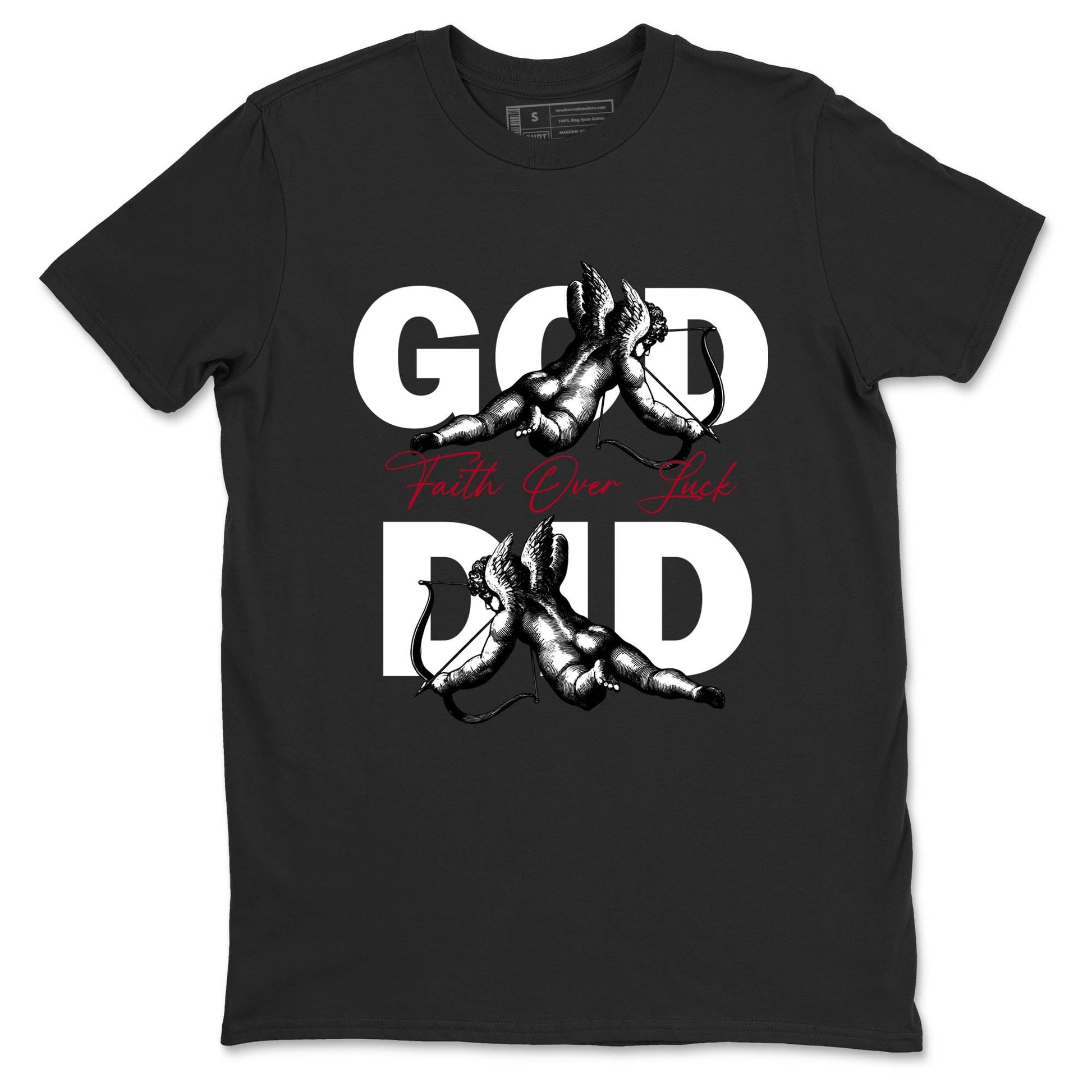 Sneaker Threads – Sneaker Tees To Match Air Jordan 8 Bunny – God Did Graphic Tee Black 2. Perfect for Jordan releases 2025 colorways.