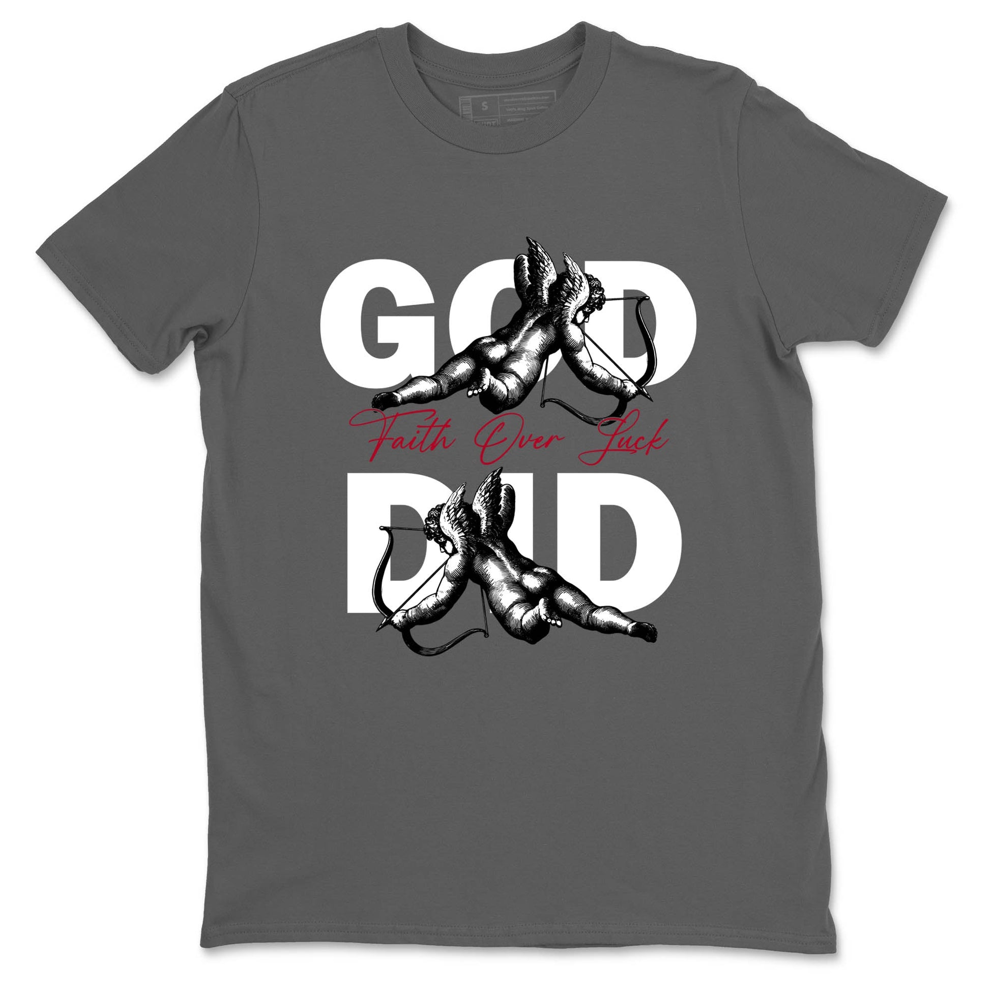 Sneaker Threads – Sneaker Tees To Match Air Jordan 8 Bunny – God Did Graphic Tee Cool Grey 2. Perfect for Jordan releases 2025 colorways.
