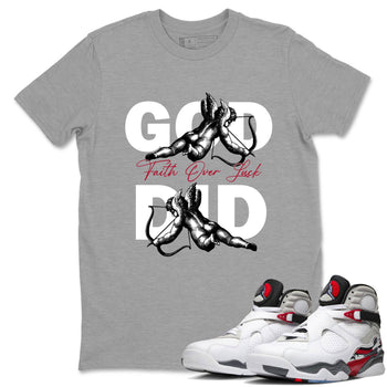 Sneaker Threads – Sneaker Tees To Match Air Jordan 8 Bunny – God Did Graphic Tee Heather Grey 1. Perfect for Jordan releases 2025 colorways.