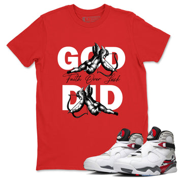 Sneaker Threads – Sneaker Tees To Match Air Jordan 8 Bunny – God Did Graphic Tee Red 1. Perfect for Jordan releases 2025 colorways.