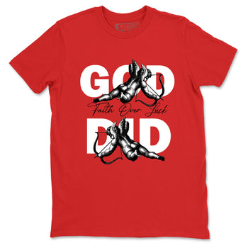 Sneaker Threads – Sneaker Tees To Match Air Jordan 8 Bunny – God Did Graphic Tee Red 2. Perfect for Jordan releases 2025 colorways.