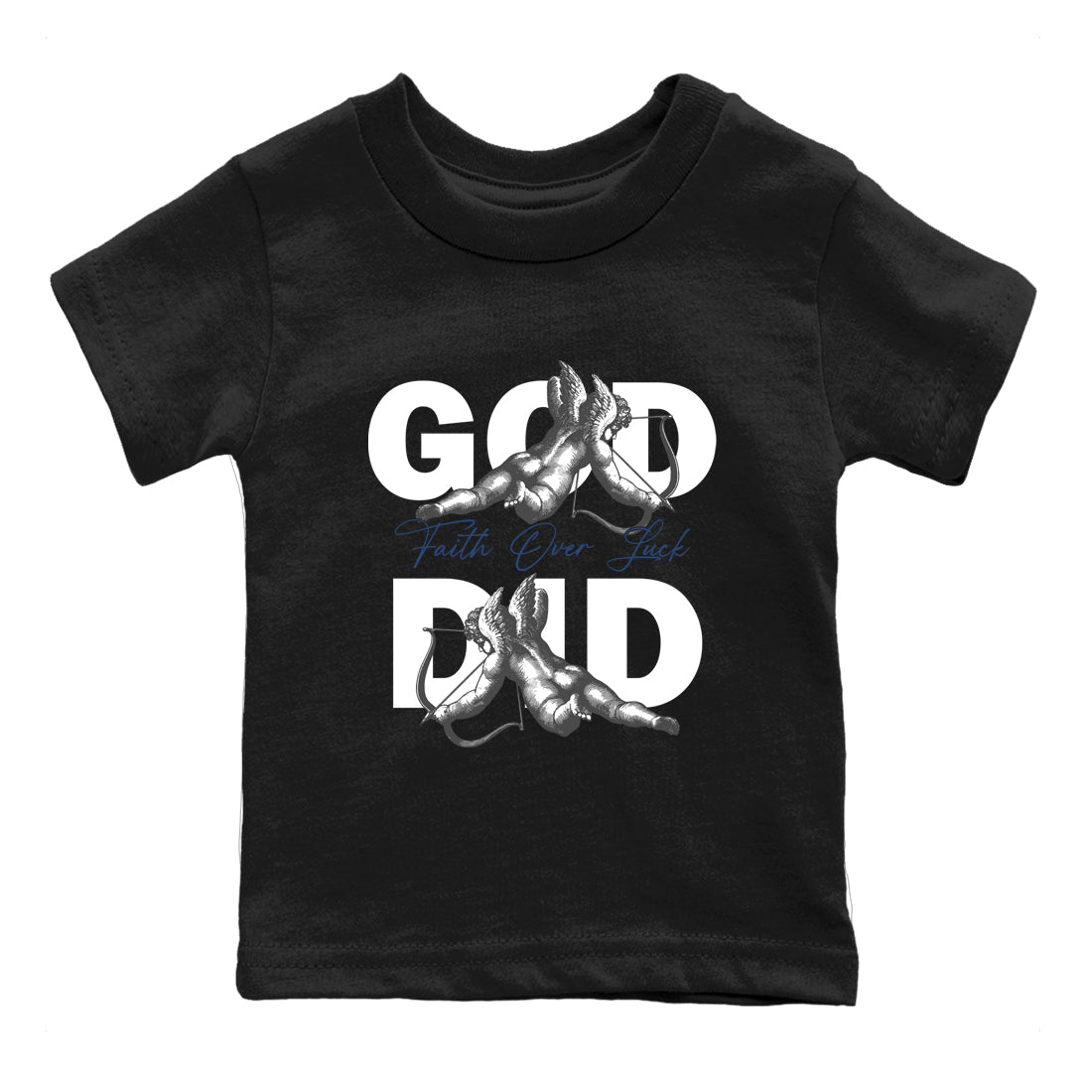 Sneaker match tees – Sneaker Tees To Match Air Jordan 9 Flint Grey Shoes – God Did Kids T-Shirt Black 2