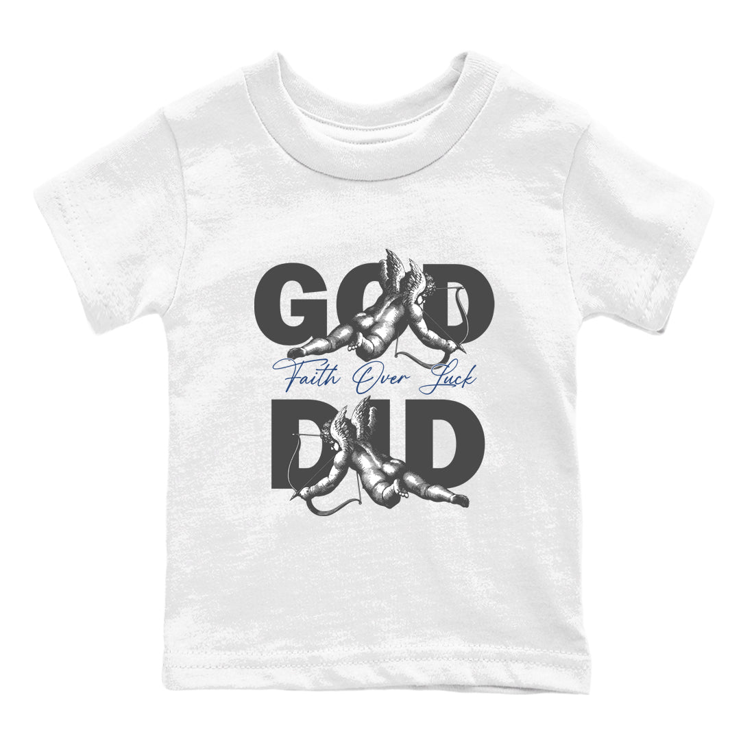 Sneaker match tees – Sneaker Tees To Match Air Jordan 9 Flint Grey Shoes – God Did Kids T-Shirt White 2
