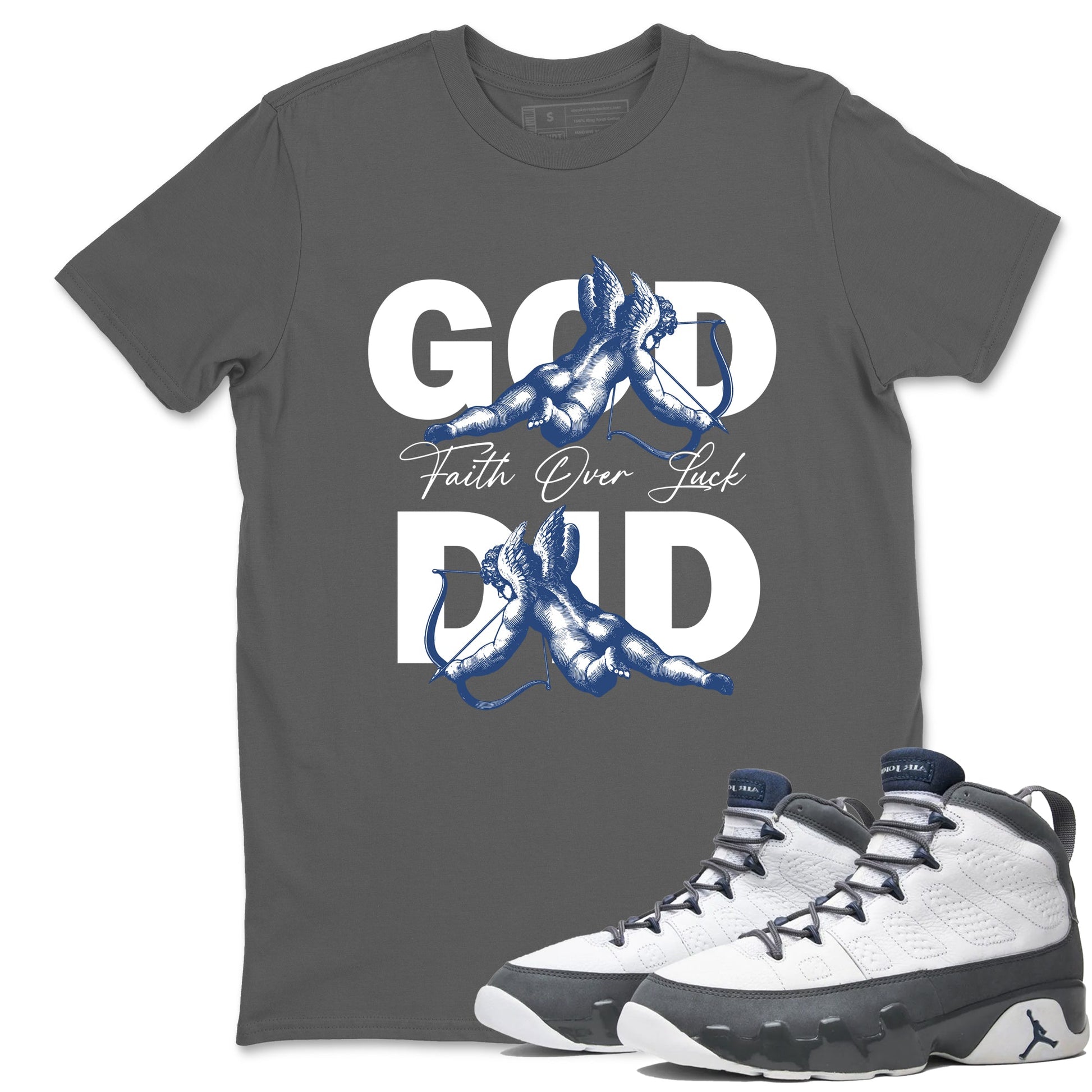 Sneaker match tees – Sneaker Tees To Match Air Jordan 9 Flint Grey Shoes – God Did Tee Cool Grey 1