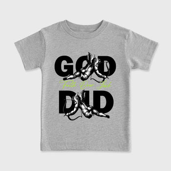 Sneaker match tees – Sneaker Tees To Match Air Max 90 Neon Yellow Shoes – God Did Kids T-Shirt Heather Grey 2