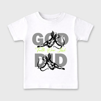 Sneaker match tees – Sneaker Tees To Match Air Max 90 Neon Yellow Shoes – God Did Kids T-Shirt White 2