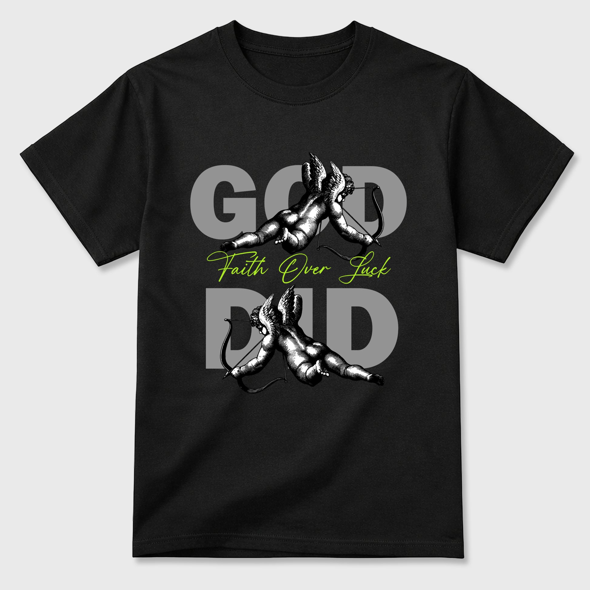 Sneaker match tees – Sneaker Tees To Match Air Max 90 Neon Yellow Shoes – God Did Tee Black 2