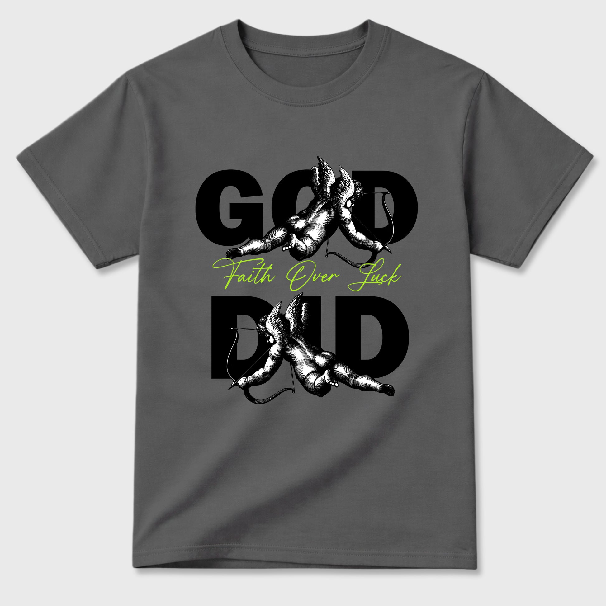 Sneaker match tees – Sneaker Tees To Match Air Max 90 Neon Yellow Shoes – God Did Tee Cool Grey 2
