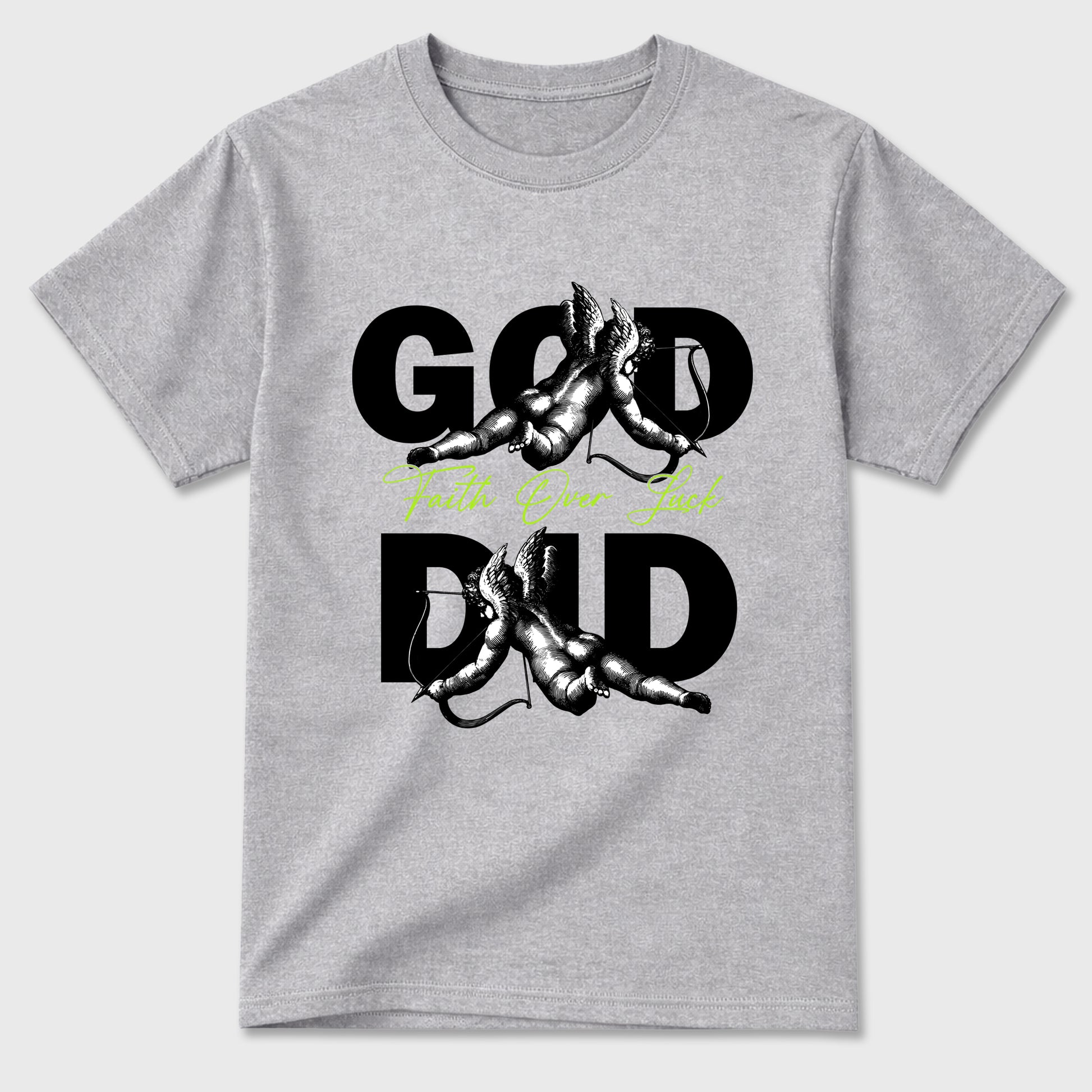 Sneaker match tees – Sneaker Tees To Match Air Max 90 Neon Yellow Shoes – God Did Tee Heather Grey 2
