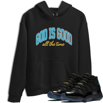 Sneaker Threads – Sneaker Tees To Match Air Jordan 11 Retro Gamma – God Is Good Graphic Tee Black 1. Perfect for Jordan releases 2025 colorways.