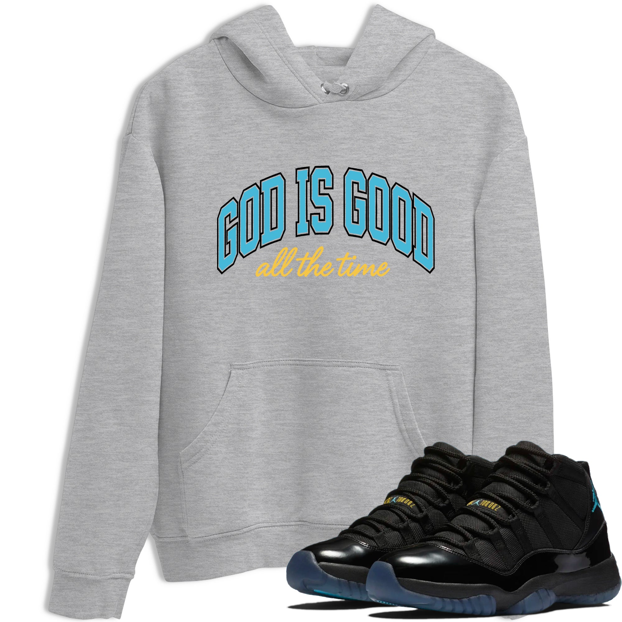 Sneaker Threads – Sneaker Tees To Match Air Jordan 11 Retro Gamma – God Is Good Graphic Tee Heather Grey 1. Perfect for Jordan releases 2025 colorways.