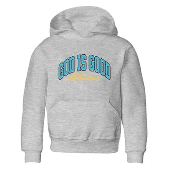 Sneaker Threads – Sneaker Tees To Match Air Jordan 11 Retro Gamma – God Is Good Youth Graphic Tee Heather Grey 2. Perfect for Jordan releases 2025 colorways.