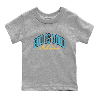 Sneaker Threads – Sneaker Tees To Match Air Jordan 11 Retro Gamma – God Is Good Youth Graphic Tee Heather Grey 2. Perfect for Jordan releases 2025 colorways.
