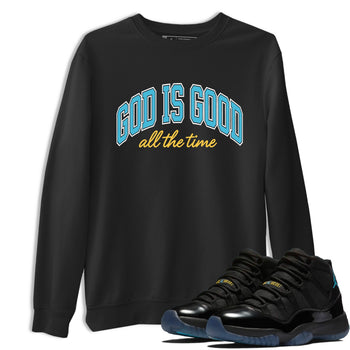 Sneaker Threads – Sneaker Tees To Match Air Jordan 11 Retro Gamma – God Is Good Graphic Tee Black 1. Perfect for Jordan releases 2025 colorways.