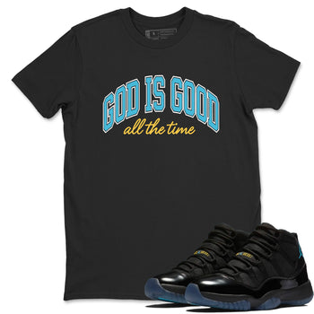 Sneaker Threads – Sneaker Tees To Match Air Jordan 11 Retro Gamma – God Is Good Graphic Tee Black 1. Perfect for Jordan releases 2025 colorways.
