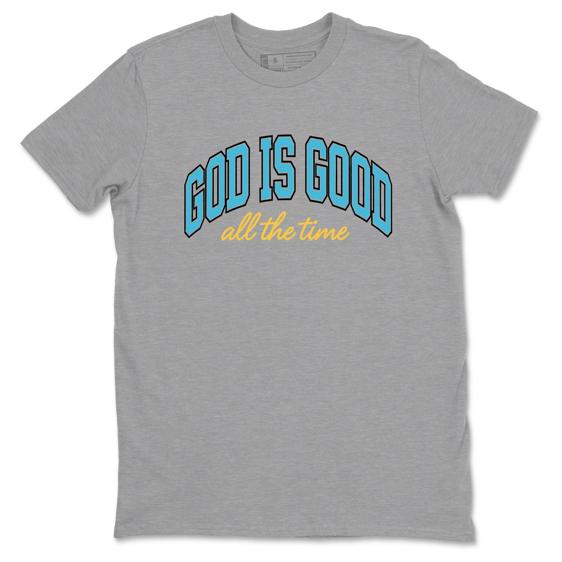 Sneaker Threads – Sneaker Tees To Match Air Jordan 11 Retro Gamma – God Is Good Graphic Tee Heather Grey 2. Perfect for Jordan releases 2025 colorways.