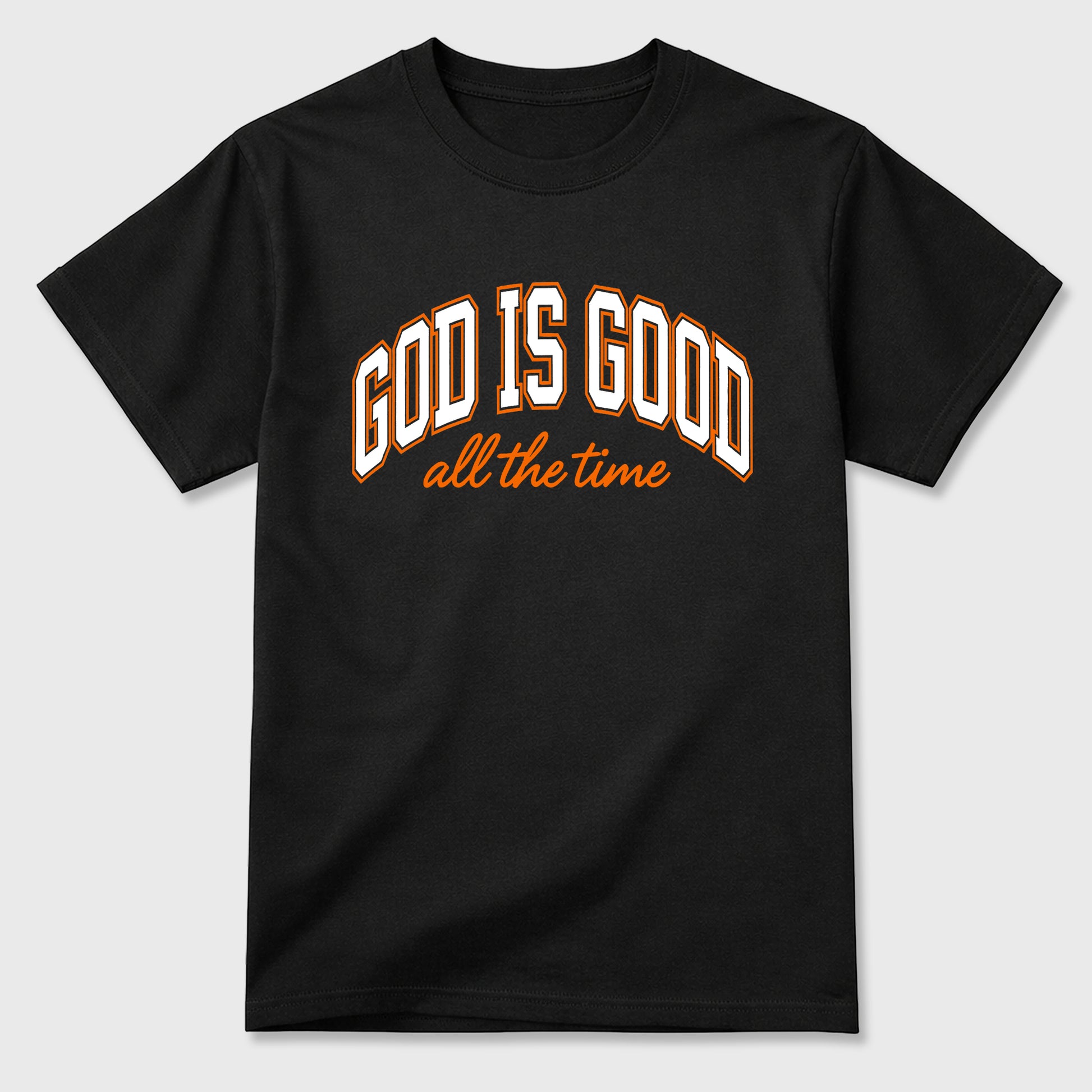 Sneaker match tees – Sneaker Tees To Match Air Jordan 3 Orange Citrus Shoes – God is Good Tee Black 2